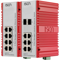 ISON IS-DG508-2F 8-port Gigabit Din-Rail Managed Layer 2/4 Industrial Ethernet Switch