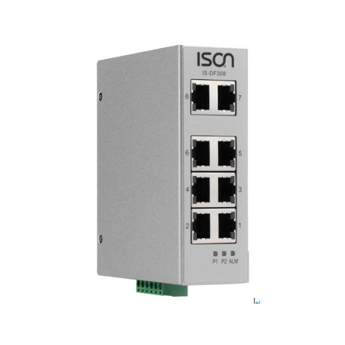 ISON IS-DF308 8-port Fast Ethernet Unmanaged Layer 2 Industrial Ethernet Switch