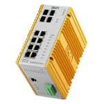 ISON IS-DG512P-4F 12-ports Din-Rail Managed Layer 2/4 Industrial PoE Switch