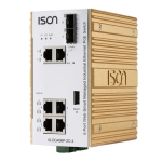 ISON IS-DG406P-2C-4 6-ports Din-Rail Web-Smart Managed Layer 2 Industrial PoE Switch
