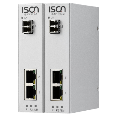 ISON IS-DF103-M Compact Size Media Converter, 2 10/100BASE-TX to 100BASE-FX