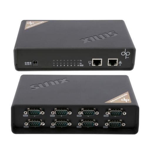 SUNIX DPAS08H-00 이더넷 8포트 RS232 시리얼 컨버터/ Real Com포트/NO IP셋팅