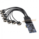 SUNIX IPC-E2108S-B 산업용 8포트 RS422/485 PCI-Express 시리얼 확장카드/921.6Kbps/슬림PC 지원