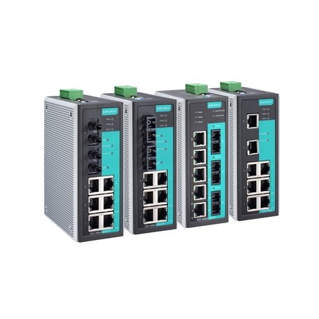 MOXA 목사EDS-408A-3M-SC - Entry-level managed Ethernet switch with 5 10/100BaseT(X) ports, 3 100BaseFX multi-mode ports with SC connectors, 0 to 60°C operating temperature