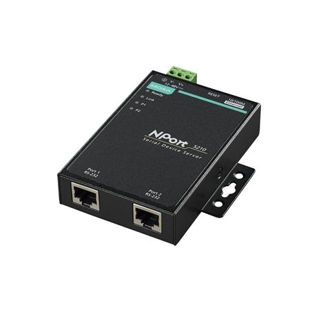 MOXA 목사 NPort 5210A-T 2-port RS-232 device server with surge protection, -40 to 75°C operating temperature