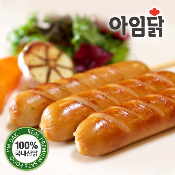 [아임닭] 매콤 참숯훈제 닭가슴살 꼬치형 소시지 (70g x 100팩)