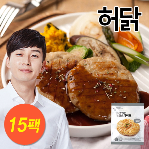 [허닭] 닭가슴살 스테이크 오리지널맛 1.5kg (100g×15팩)