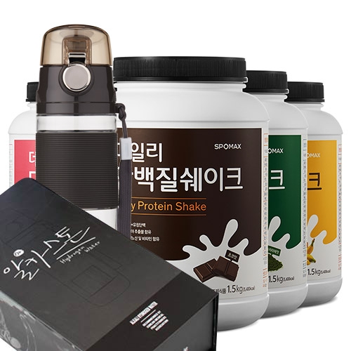 [스포맥스] [건강 라이프 패키지] 데일리 단백질 쉐이크 1.5kg x 알카스톤 600ml