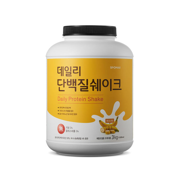 [유통기한임박] 단백질쉐이크 스포맥스 데일리 3kg 바나나맛