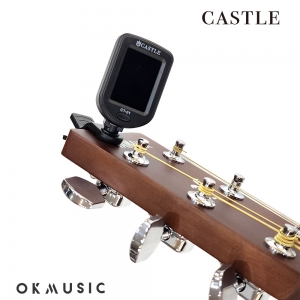 캐슬 통기타 클래식 기타 베이스 우쿨렐레 바이올린 크로매틱용 클립형 집게형 튜너 CT-01