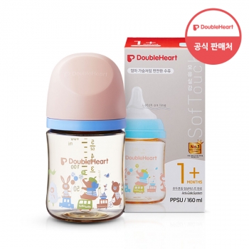 더블하트 모유실감 3세대 PPSU 디어프렌즈 싱글 160ml (S젖꼭지포함)