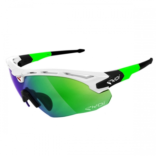 에코이 멀티 스포츠 아이웨어 게라 화이트/맷 블랙/그린 (EKOI MULTI SPORTS EYEWEAR GUERRA WHITE/MATT BLACK/GREEN)