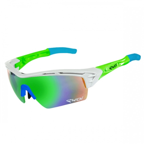 에코이 사이클링 아이웨어 페르소 에보4 화이트/그린/그린 (EKOI CYCLING EYEWEAR PERSO EVO4 WHITE/GREEN/GREEN)