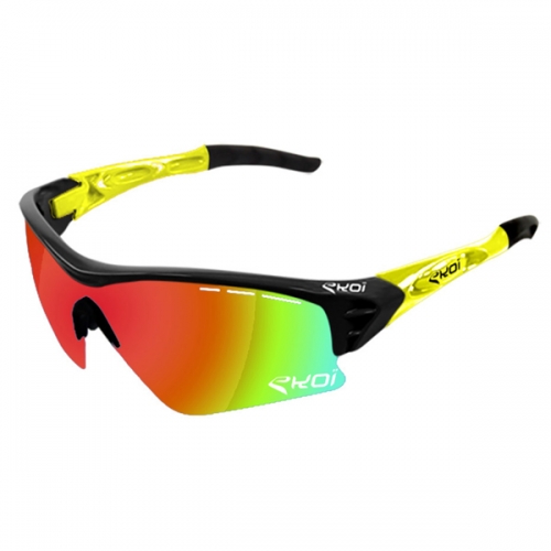 에코이 사이클링 아이웨어 페르소 에보3 블랙/옐로우/오렌지 (EKOI CYCLING EYEWEAR PERSO EVO3 BLACK/YELLOW/ORANGE)