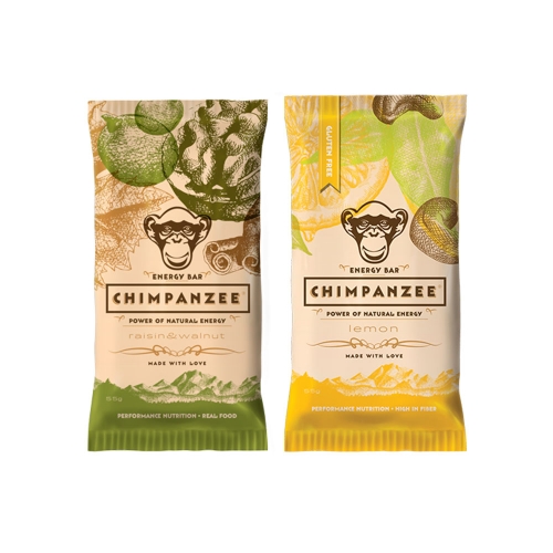 침팬지 에너지바 버라이어티 팩 (CHIMPANZEE Energy Bar Variety pack) / 레몬(10개) + 건포도&호두(10개)