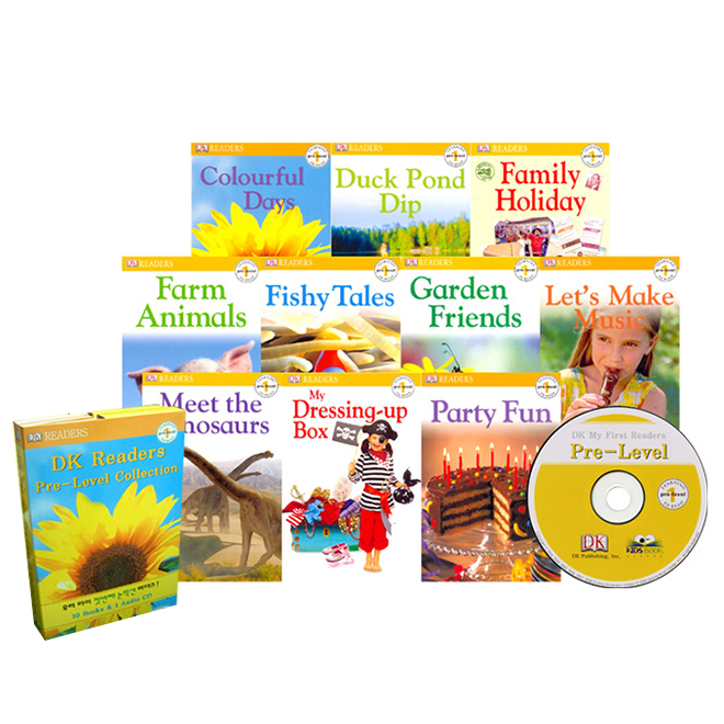 [BOOK] DK Readers Pre-Level Collection - 10 Books & 1 Audio CD / 실사 사진을 통한 이미지와 정확한 발음의 오디오 CD / 논리적 사고, 자연과학 지식 UP~!