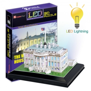 [큐빅펀] 백악관 LED / 3D퍼즐 / LED 3D퍼즐 / LED 입체퍼즐