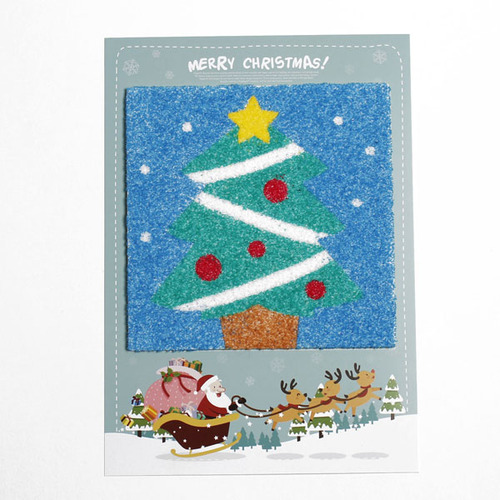[아트드림] 크리스마스 트리 샌드아트 카드 / 색모래 크리스마스카드 만들기 / 특별한 크리스마스카드 만들기
