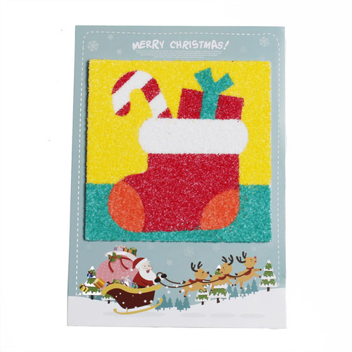 [아트드림] 크리스마스 양말 샌드아트 카드 / 색모래 크리스마스카드 만들기 / 특별한 크리스마스카드 만들기