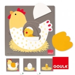 [edugood] 3겹발달퍼즐 닭 / 달걀, 병아리, 닭 / 닭의 발달단계