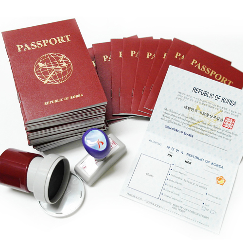 [리틀램스쿨][영어교구] 여권(Red)세트_50 (여권50+이민국 도장2) / 영어캠프교구
