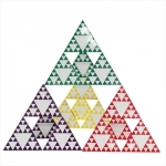 [수학교구] NEW 시어핀스키 피라미드-멀티(4단계) / 프랙탈의 3차원 모델 / 정사면체 / 도형의 닮음
