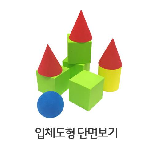 [창의와날개] 입체도형 단면보기 (9종) / 사각기둥, 원뿔, 원기둥, 구 / EVA 입체모형