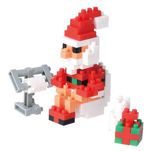 [나노블럭] 화장실의 산타클로스 140pcs / 레벨 2단계 나노블럭 / 초미니 조립블럭 / 크리스마스 소품