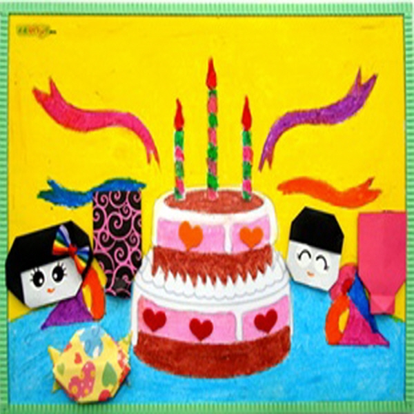 [종이접기 & 색칠공부] 생일날 맛있는 케이크를 꾸며보세요(10묶음)