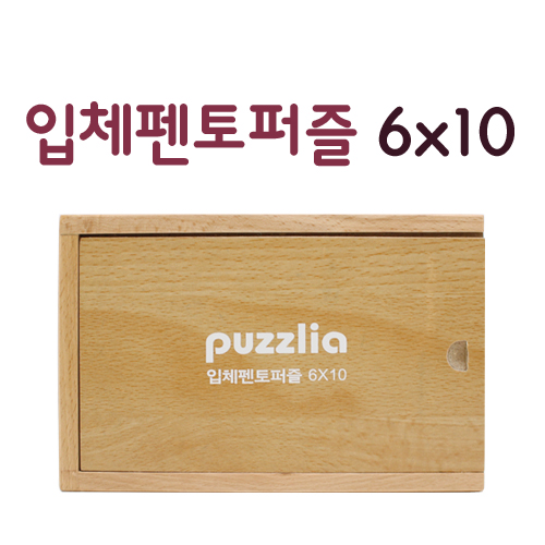 [퍼즐리아] 입체펜토퍼즐 6X10 / 원목 입체펜토퍼즐 / 기하학적 도형이해 / 수학적 사고력, 공간지각력, 창의력, 집중력