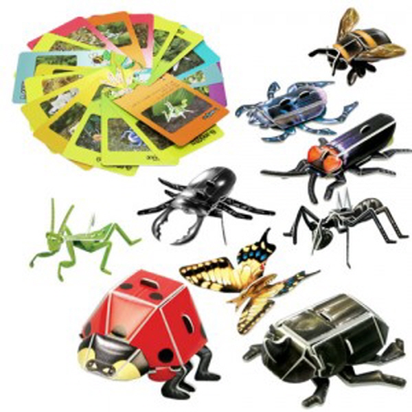 [곤충시리즈] 교과서에 나오는 한국의 곤충들(16종) *곤충카드 포함 / 입체퍼즐 / 조립퍼즐