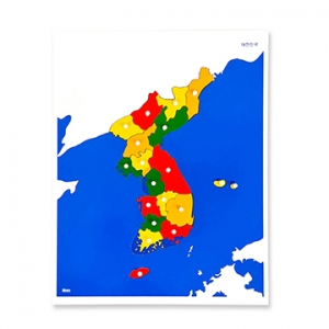 대한민국지도퍼즐 (목재퍼즐) / 우리나라,북한 행정구역별 색깔구분