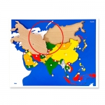대한민국지도퍼즐 (목재퍼즐) / 우리나라,북한 행정구역별 색깔구분