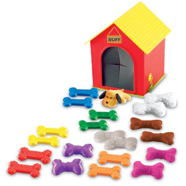 [EDU 9079] 강아지 촉감 게임 Ruff's House Teaching Tactile Set / 같은 질감의 개뼈다귀 찾기 / 색과 질감 구분 게임
