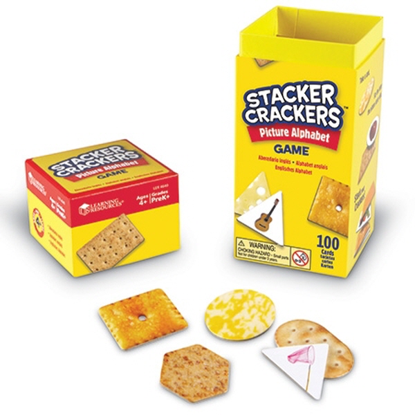 [EDU 4640] 스태커 크래커스 픽처 ㅇ달파벳 게임 Stacker Crackers® Picture Alphabet Game / 맛있는 크래커와 치즈 뒤에 알파벳을 읽어봐~!