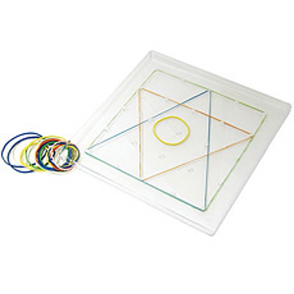 [EDUC 8512] 지오보드 투명 5핀 Transparent Geoboard (5×5 pin, 6 inch) / 요리조리 내맘대로 도형을 만드는 즐거운 수학시간~!