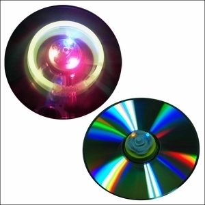뉴 3색 LED CD 팽이 만들기 5인용 (일반형/UFO형) 3개 / LED 팽이 만들기
