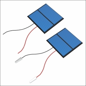 태양전지판 (정사각) 2V 120mA (일반 전선/악어집게 전선) 5개 / 태양광 과학교구 제작