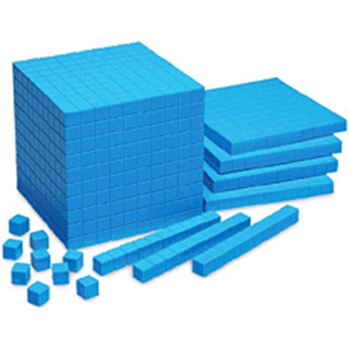 [EDU 0930] 수모형 기본세트 Plastic Base Ten Starter Set (플라스틱, 파란색) , 활동책 포함
