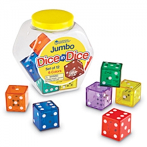 [EDU 7699] 점보 이중 점주사위 Jumbo Dice in Dice (약 3.2cm) / 이중 주사위 게임