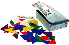 [EDUC 6312] 탱그램 Tangram Set (5세트 - 5가지 색상, 35조각)