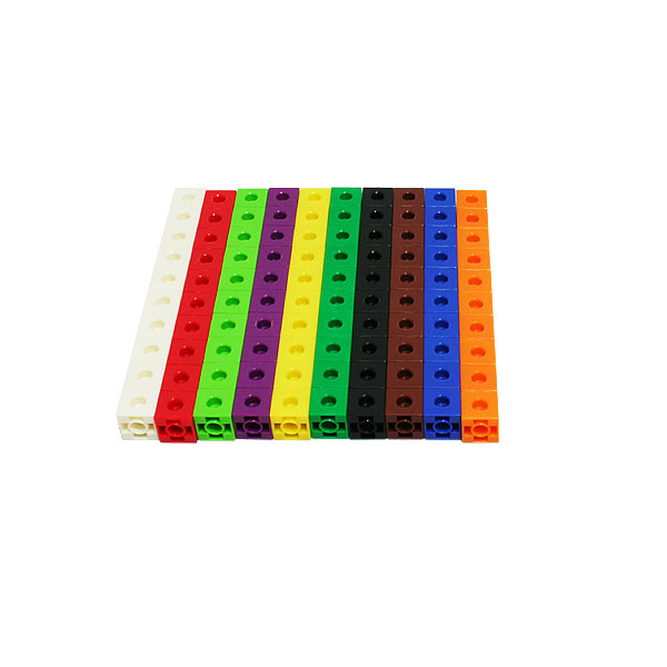 [EDUC 7135] 멀티 큐브 / 연결 수모형 / 연결 수막대  Linking Cubes (2㎝, 10 Colors, 100개)