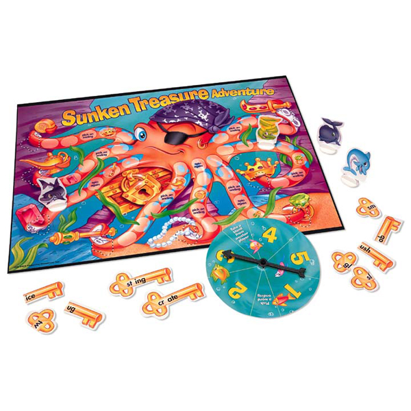 [EDU 5055] 문어 대왕의 보물상자 Sunken Treasure Adventure Board Game / 영어단어 학습게임 / 파닉스 게임 /영어학습게임