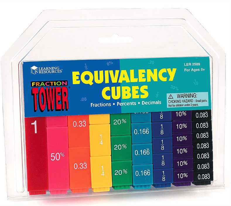 [EDU 2509] 분수막대 Fraction Tower Equvalency Cube (한글판) / 분수, 소수, 퍼센트 학습