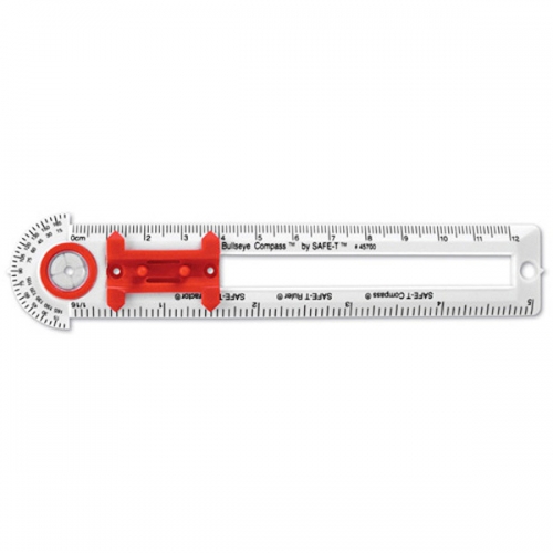 [EDS 45701] 각도기 컴파스 Bullseye Compass (불투명) *최소수량 5개 / 17cm / 인치, 센티 측정, 각도 측정, 분도기 부착