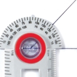 [EDS 45701] 각도기 컴파스 Bullseye Compass (불투명) *최소수량 5개 / 17cm / 인치, 센티 측정, 각도 측정, 분도기 부착