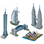 [건물시리즈] 세계 유명 미니 건축물 시리즈 3종세트 (미주/유럽, 한/중/일, 아시아/대양주) / 3D입체퍼즐 / 조립퍼즐