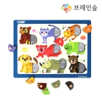 [원목교구] 손잡이퍼즐 - 동물 / 꼭지퍼즐 / 동물의 이름, 생김새, 특징, 울음소리