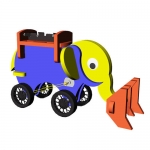 코끼리 전기자동차 만들기 (5개) / 코끼리블도저 / 끼워서 간단하게 조립 / 모터를 사용한 추진력 / 과학키트