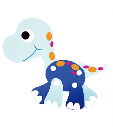 [펠트교육자료] 파랑공룡 (공룡류) / 펠트조립교구 15cm x 15cm